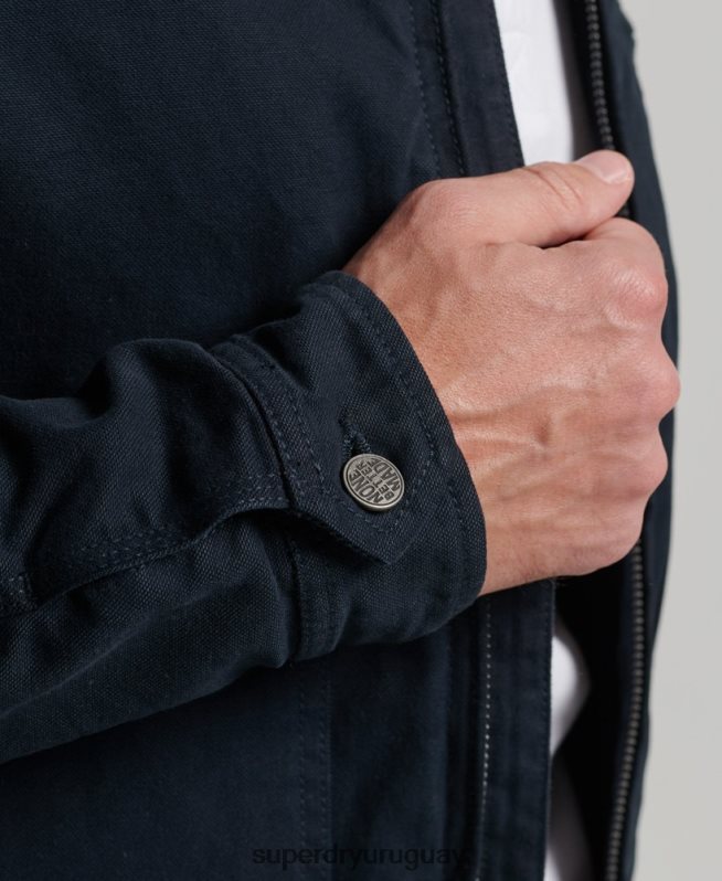 uy Superdry hombres chaqueta harrington estilo rancho vintage Armada DT2N8Z1030 ropa