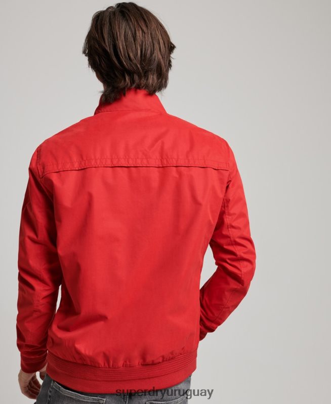 uy Superdry hombres chaqueta harrington icónica rojo DT2N8Z4465 ropa