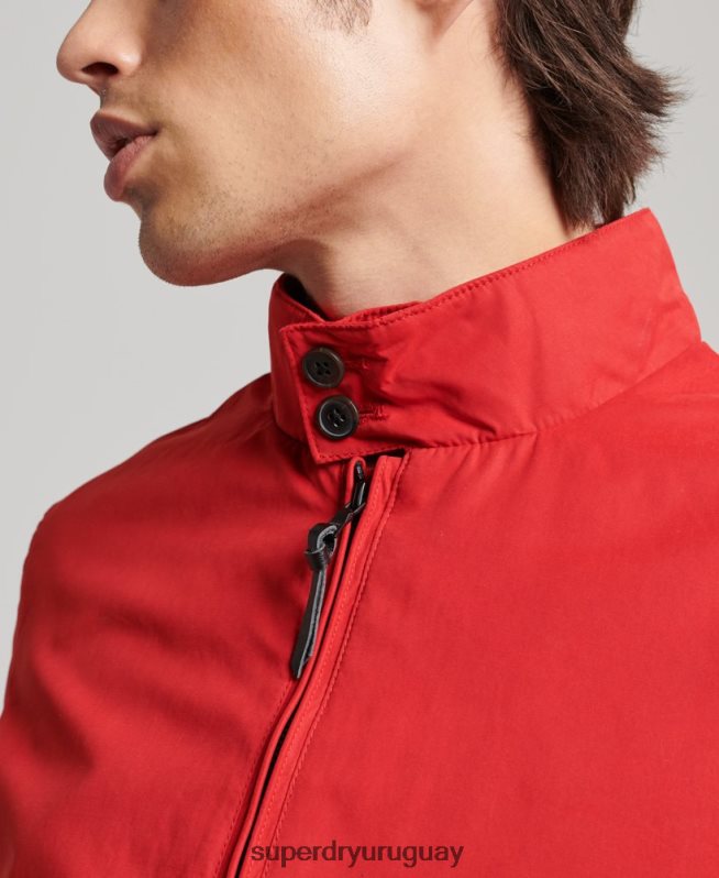 uy Superdry hombres chaqueta harrington icónica rojo DT2N8Z4465 ropa