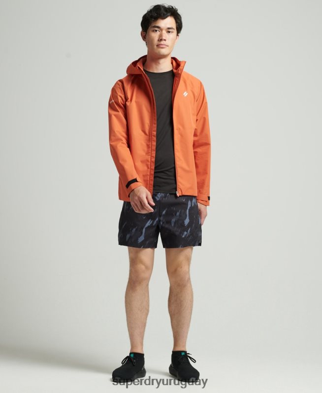 uy Superdry hombres chaqueta impermeable naranja DT2N8Z1025 ropa