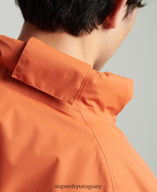 uy Superdry hombres chaqueta impermeable naranja DT2N8Z1025 ropa