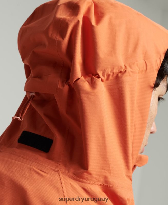uy Superdry hombres chaqueta impermeable naranja DT2N8Z1025 ropa