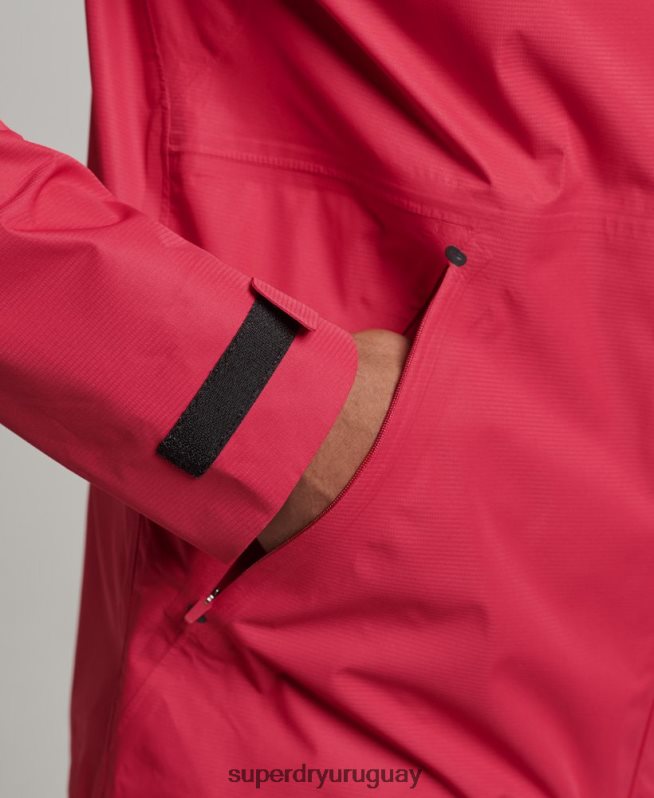 uy Superdry hombres chaqueta impermeable rojo DT2N8Z1110 ropa