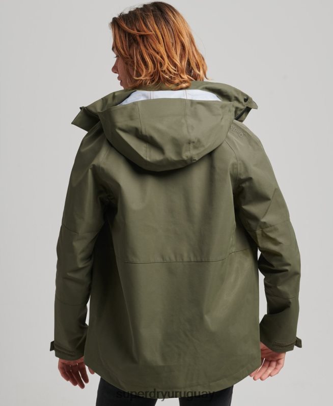 uy Superdry hombres chaqueta impermeable xpd caqui DT2N8Z4693 ropa