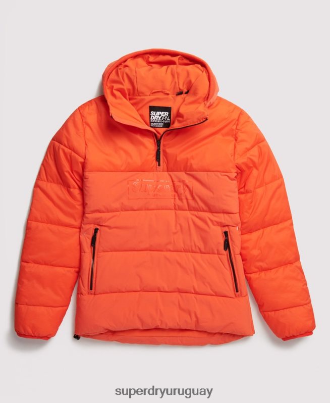 uy Superdry hombres chaqueta informal acolchada naranja DT2N8Z4755 ropa