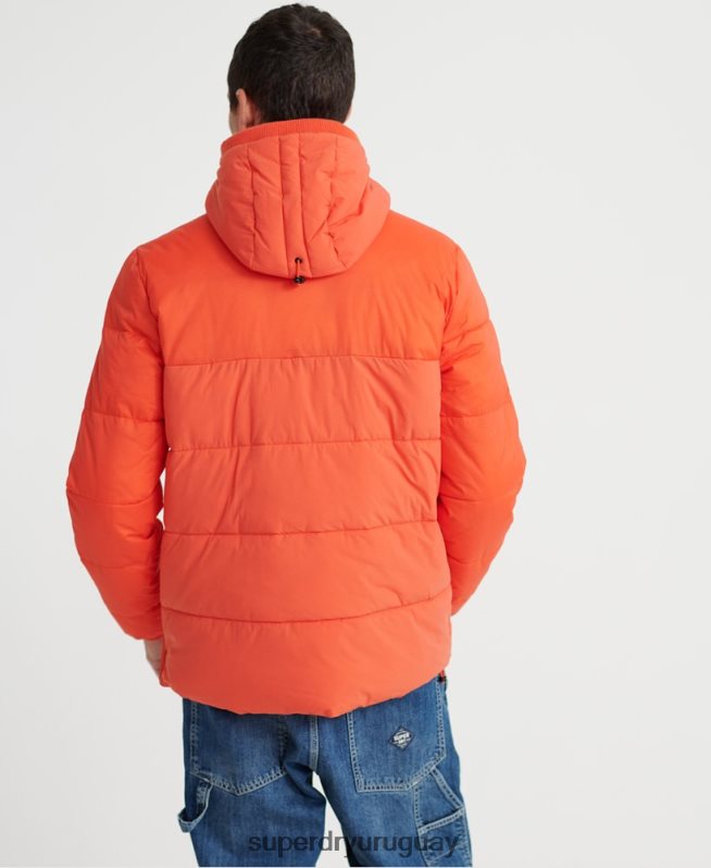 uy Superdry hombres chaqueta informal acolchada naranja DT2N8Z4755 ropa