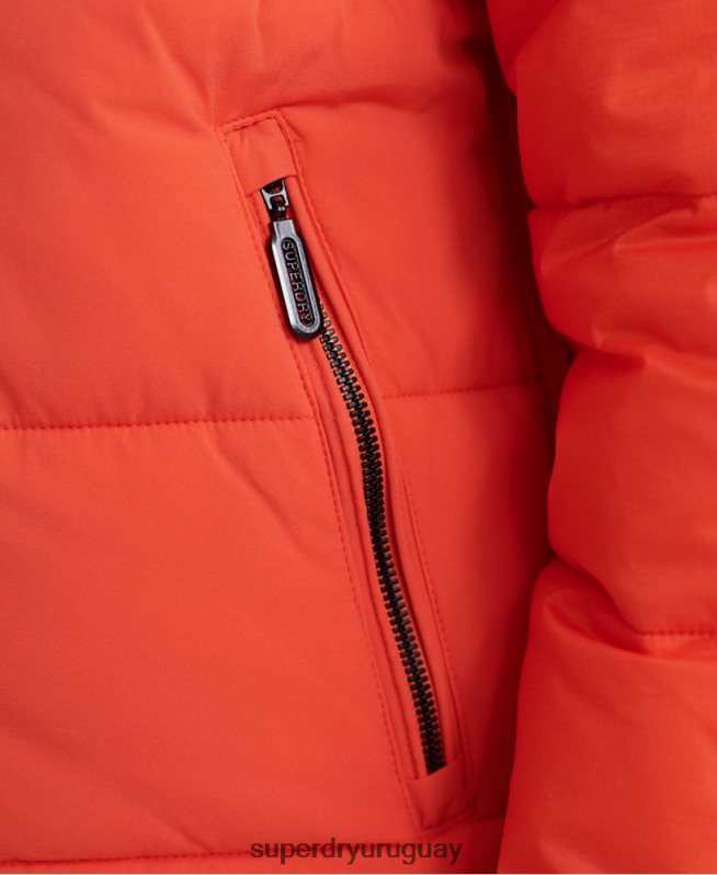 uy Superdry hombres chaqueta informal acolchada naranja DT2N8Z4755 ropa