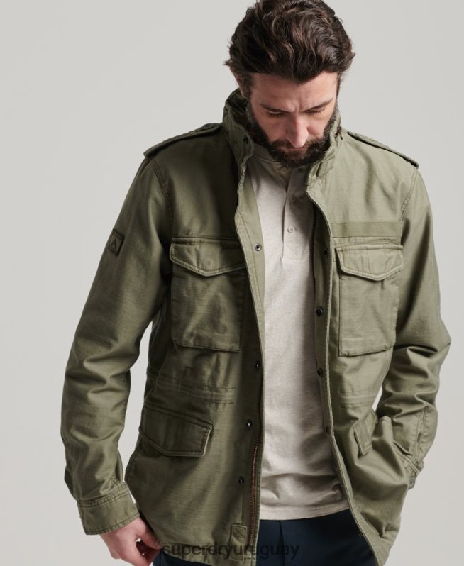 uy Superdry hombres chaqueta militar m65 verde DT2N8Z908 ropa