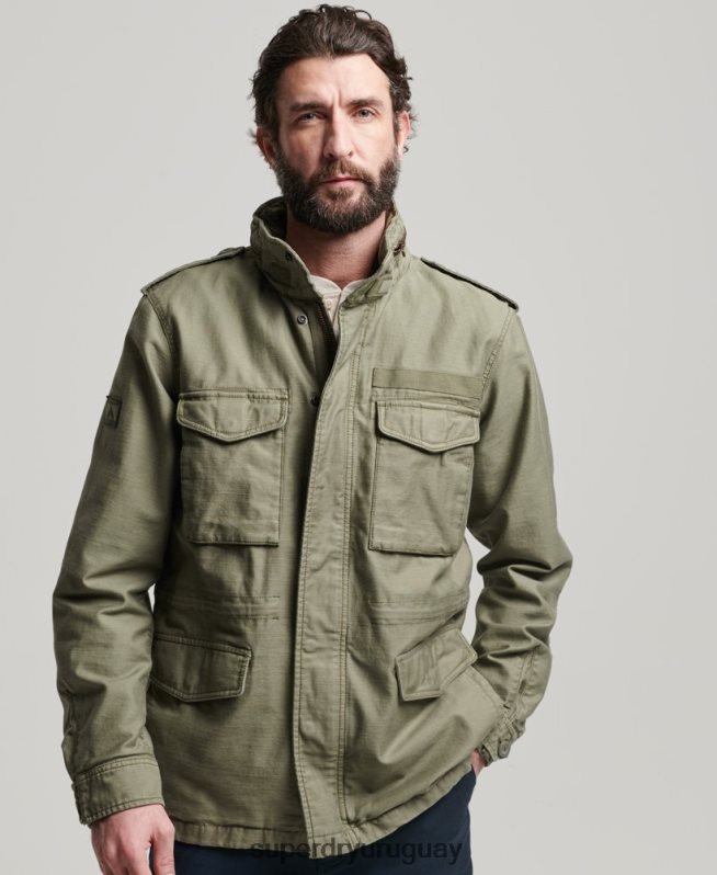 uy Superdry hombres chaqueta militar m65 verde DT2N8Z908 ropa