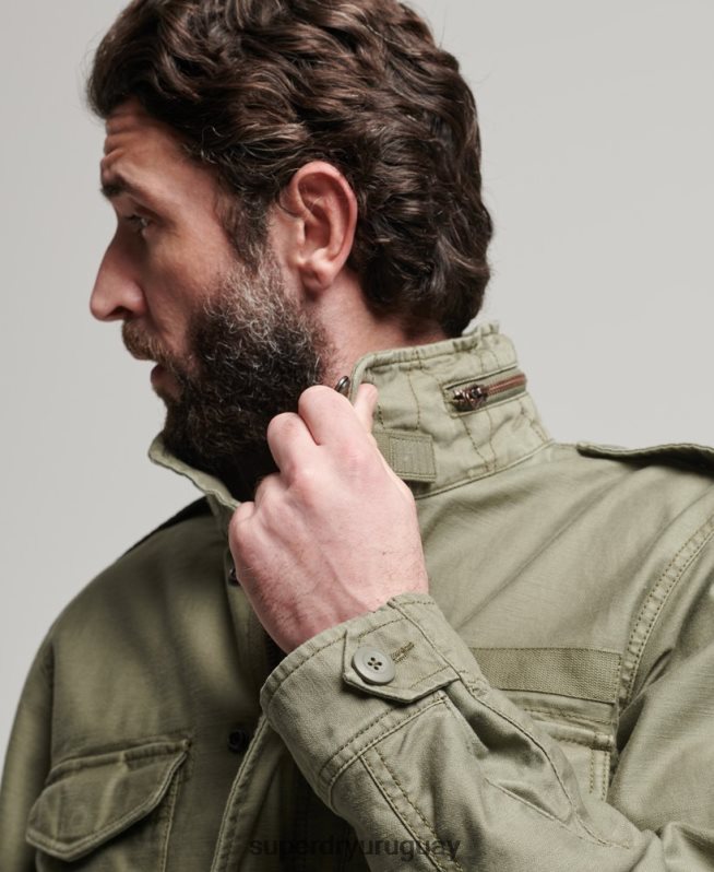 uy Superdry hombres chaqueta militar m65 verde DT2N8Z908 ropa
