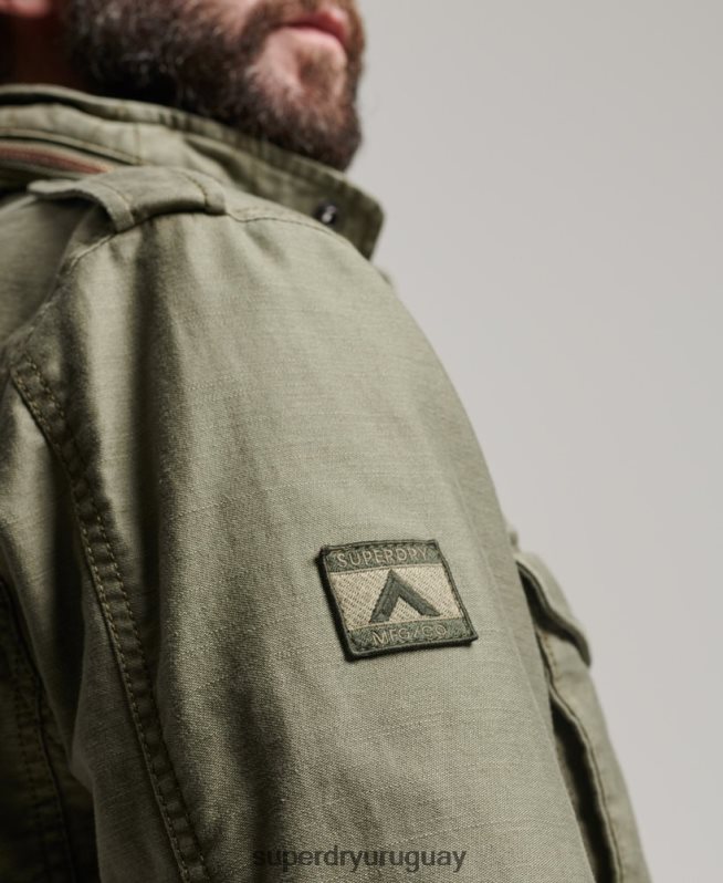 uy Superdry hombres chaqueta militar m65 verde DT2N8Z908 ropa