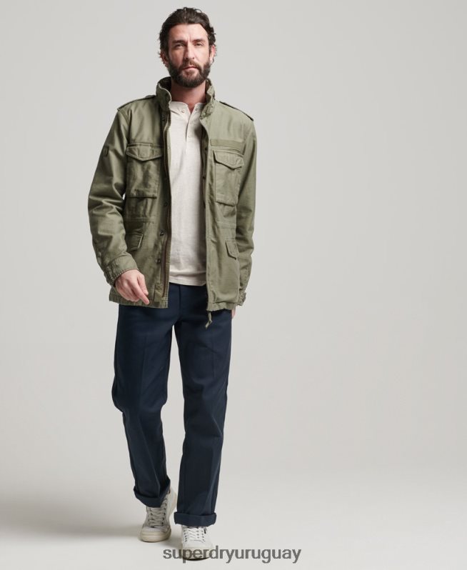 uy Superdry hombres chaqueta militar m65 verde DT2N8Z908 ropa