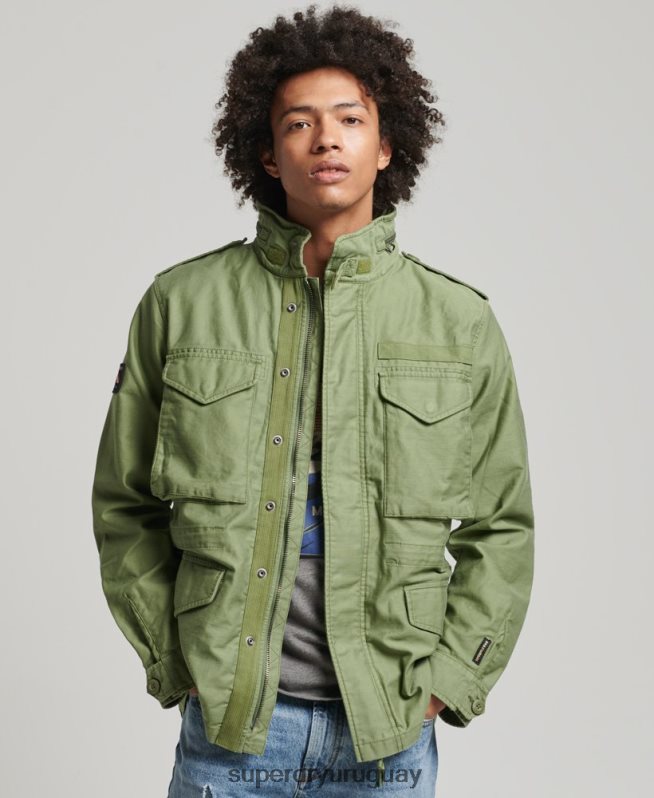 uy Superdry hombres chaqueta militar m65 vintage verde DT2N8Z928 ropa