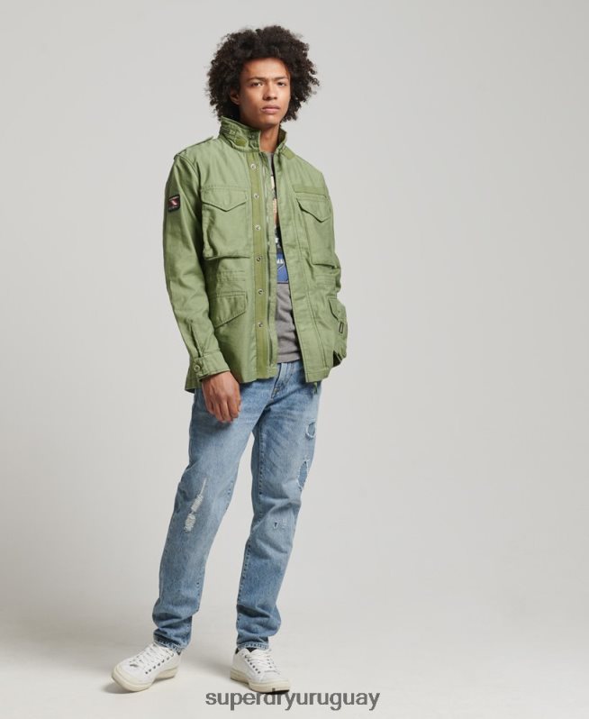 uy Superdry hombres chaqueta militar m65 vintage verde DT2N8Z928 ropa