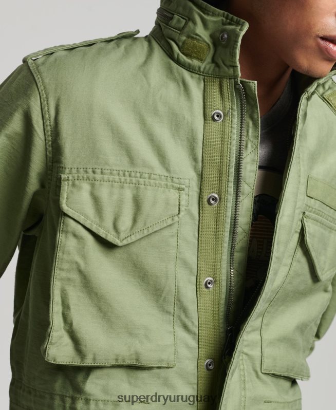 uy Superdry hombres chaqueta militar m65 vintage verde DT2N8Z928 ropa