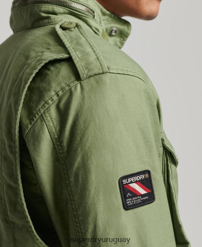 uy Superdry hombres chaqueta militar m65 vintage verde DT2N8Z928 ropa