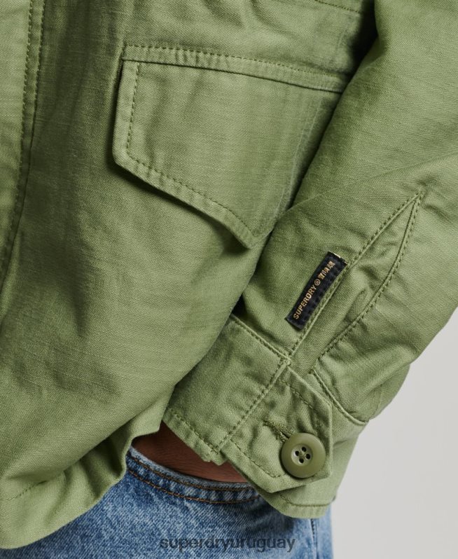 uy Superdry hombres chaqueta militar m65 vintage verde DT2N8Z928 ropa