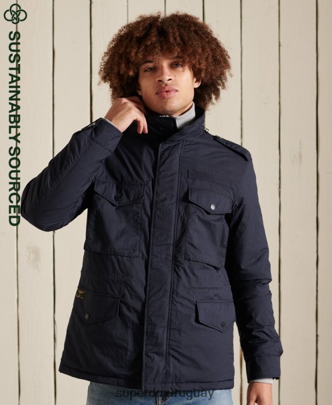 uy Superdry hombres chaqueta militar m-65 azul DT2N8Z4675 ropa