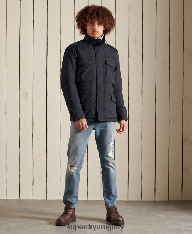 uy Superdry hombres chaqueta militar m-65 azul DT2N8Z4675 ropa