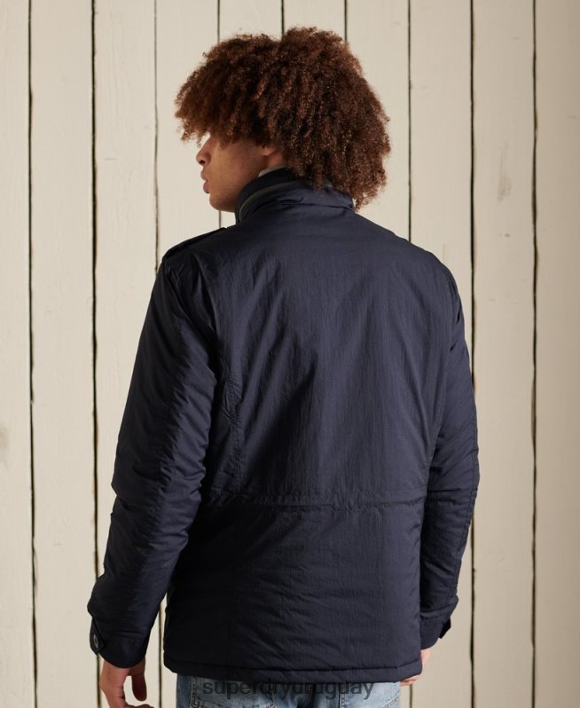 uy Superdry hombres chaqueta militar m-65 azul DT2N8Z4675 ropa