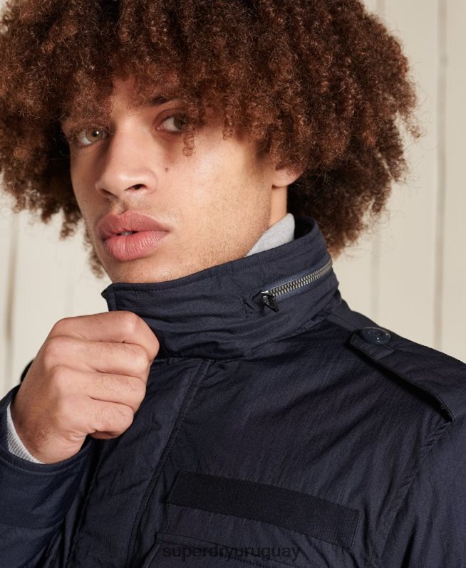 uy Superdry hombres chaqueta militar m-65 azul DT2N8Z4675 ropa