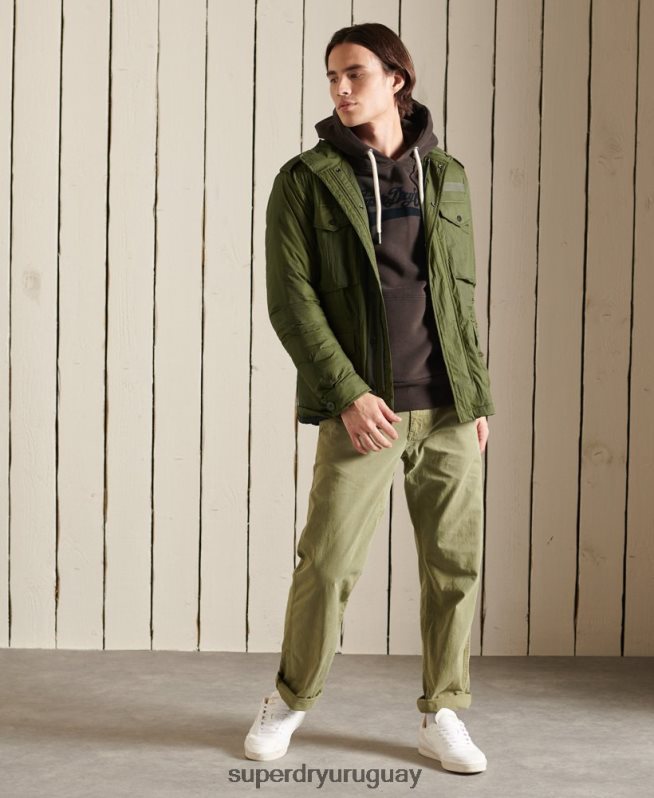uy Superdry hombres chaqueta militar m-65 verde DT2N8Z4495 ropa