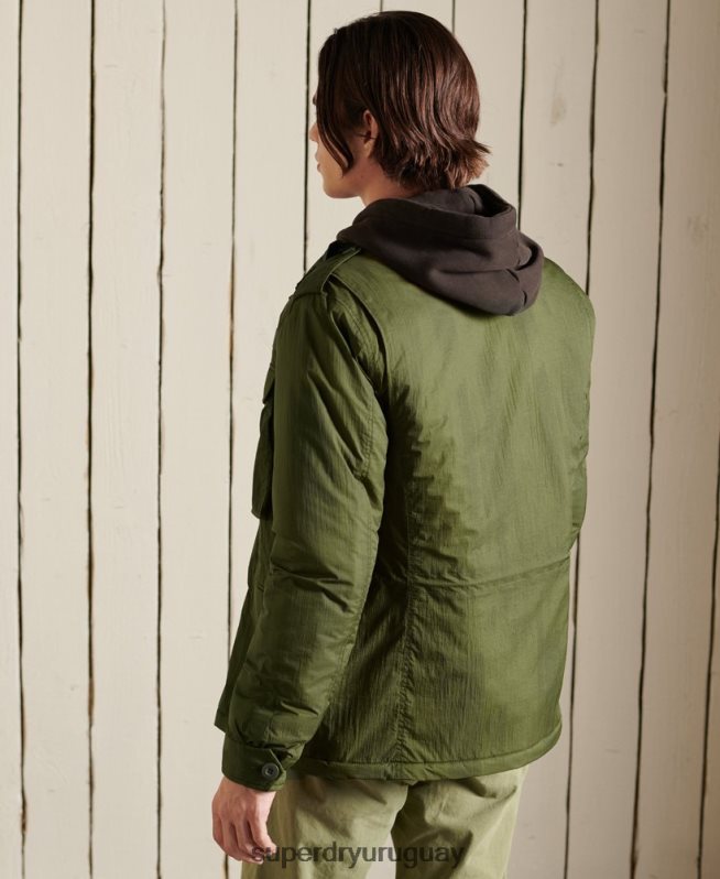 uy Superdry hombres chaqueta militar m-65 verde DT2N8Z4495 ropa