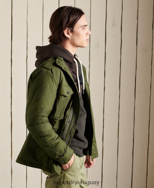 uy Superdry hombres chaqueta militar m-65 verde DT2N8Z4495 ropa