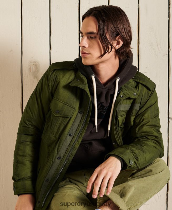 uy Superdry hombres chaqueta militar m-65 verde DT2N8Z4495 ropa
