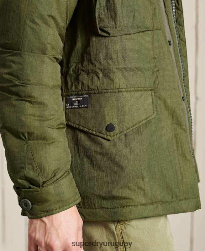 uy Superdry hombres chaqueta militar m-65 verde DT2N8Z4495 ropa