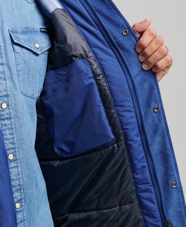 uy Superdry hombres chaqueta parka acolchada de montaña Armada DT2N8Z4480 ropa