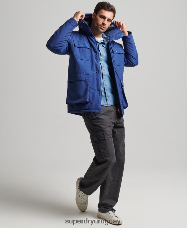 uy Superdry hombres chaqueta parka acolchada de montaña Armada DT2N8Z4480 ropa