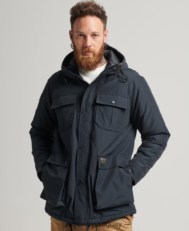 uy Superdry hombres chaqueta parka acolchada de montaña Armada DT2N8Z4492 ropa