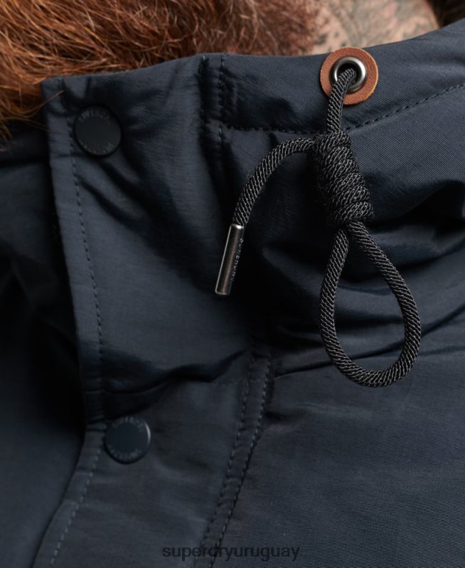 uy Superdry hombres chaqueta parka acolchada de montaña Armada DT2N8Z4492 ropa