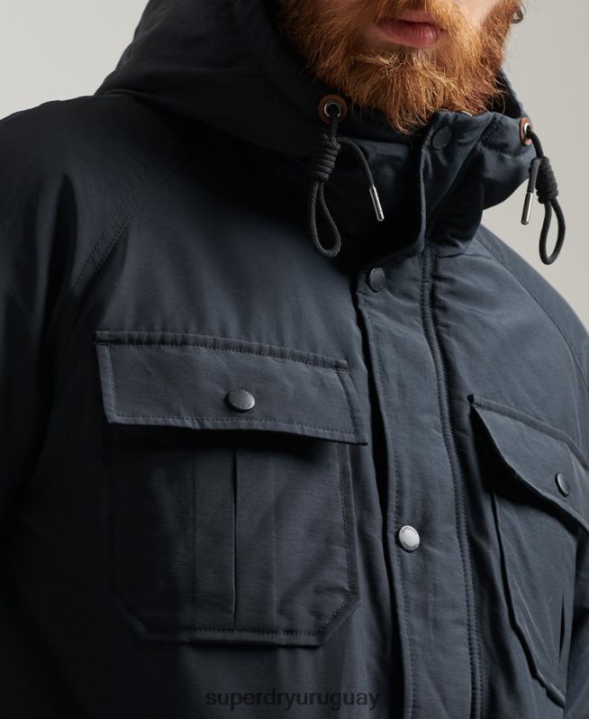 uy Superdry hombres chaqueta parka acolchada de montaña Armada DT2N8Z4492 ropa