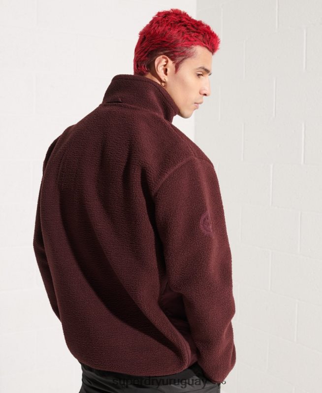 uy Superdry hombres chaqueta polar de expedición rojo DT2N8Z867 ropa