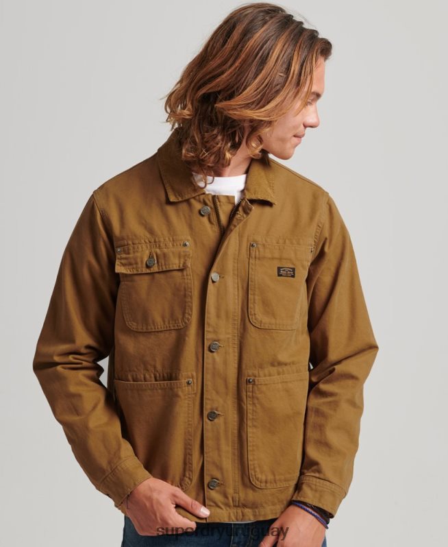 uy Superdry hombres chaqueta ranchera vintage marrón DT2N8Z4441 ropa