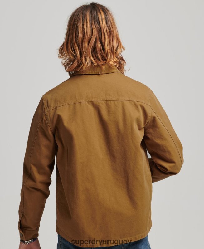 uy Superdry hombres chaqueta ranchera vintage marrón DT2N8Z4441 ropa