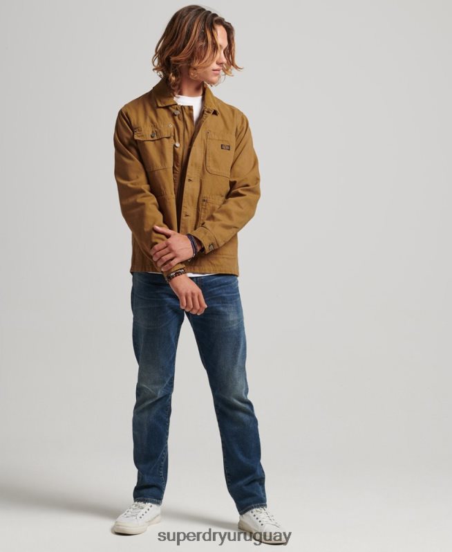 uy Superdry hombres chaqueta ranchera vintage marrón DT2N8Z4441 ropa