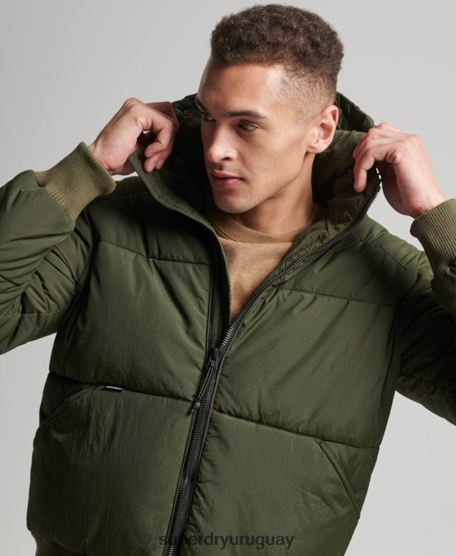 uy Superdry hombres chaqueta recreativa montaña caqui DT2N8Z4521 ropa