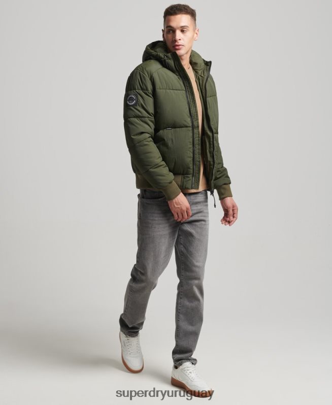 uy Superdry hombres chaqueta recreativa montaña caqui DT2N8Z4521 ropa
