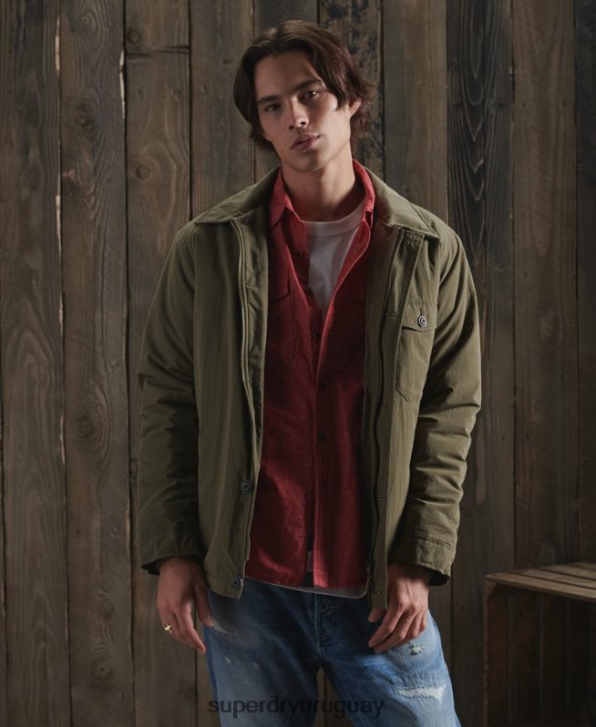 uy Superdry hombres chaqueta sin mangas de edición limitada caqui DT2N8Z4771 ropa