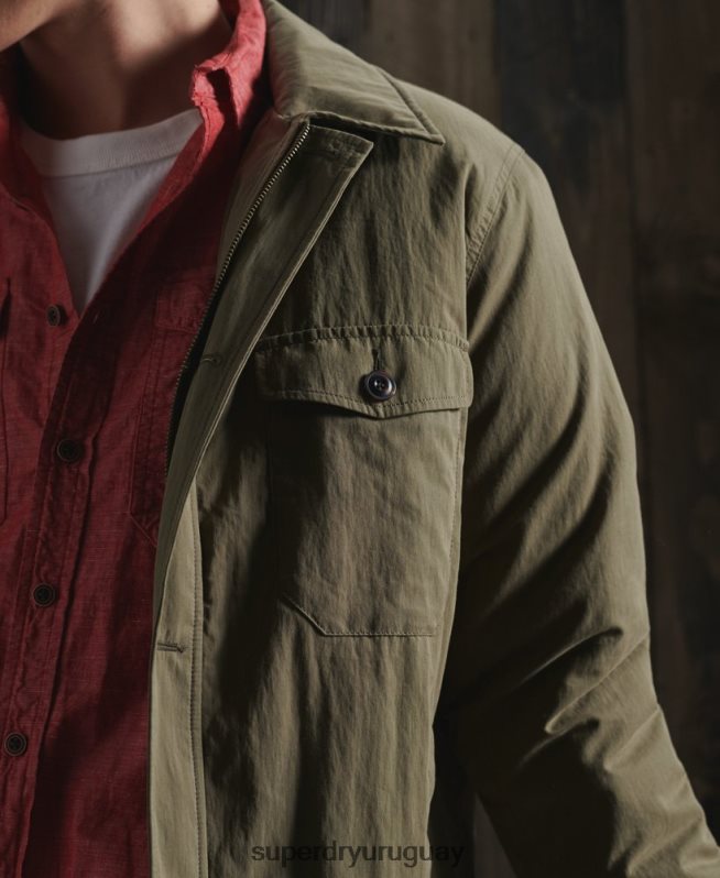 uy Superdry hombres chaqueta sin mangas de edición limitada caqui DT2N8Z4771 ropa