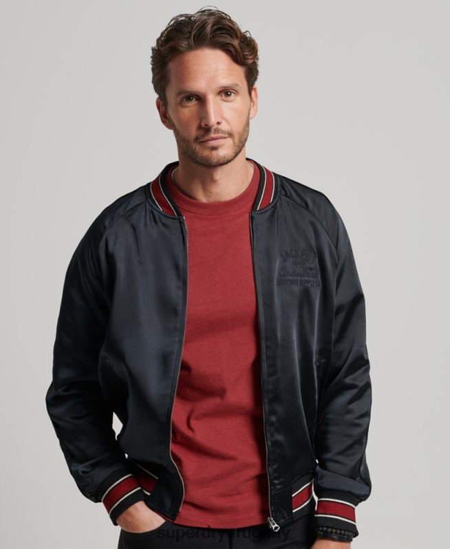 uy Superdry hombres chaqueta sukajan negro DT2N8Z935 ropa