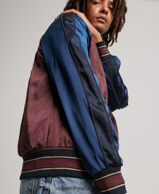 uy Superdry hombres chaqueta sukajan rojo DT2N8Z934 ropa