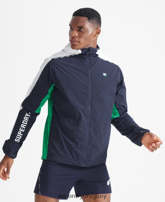 uy Superdry hombres correr chaqueta Armada DT2N8Z5400 ropa