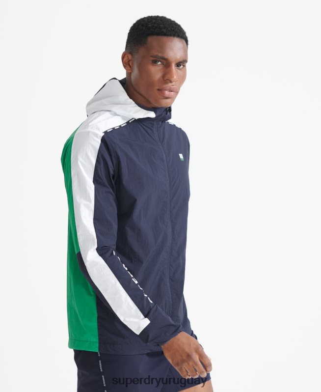 uy Superdry hombres correr chaqueta Armada DT2N8Z5400 ropa