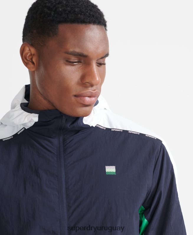 uy Superdry hombres correr chaqueta Armada DT2N8Z5400 ropa