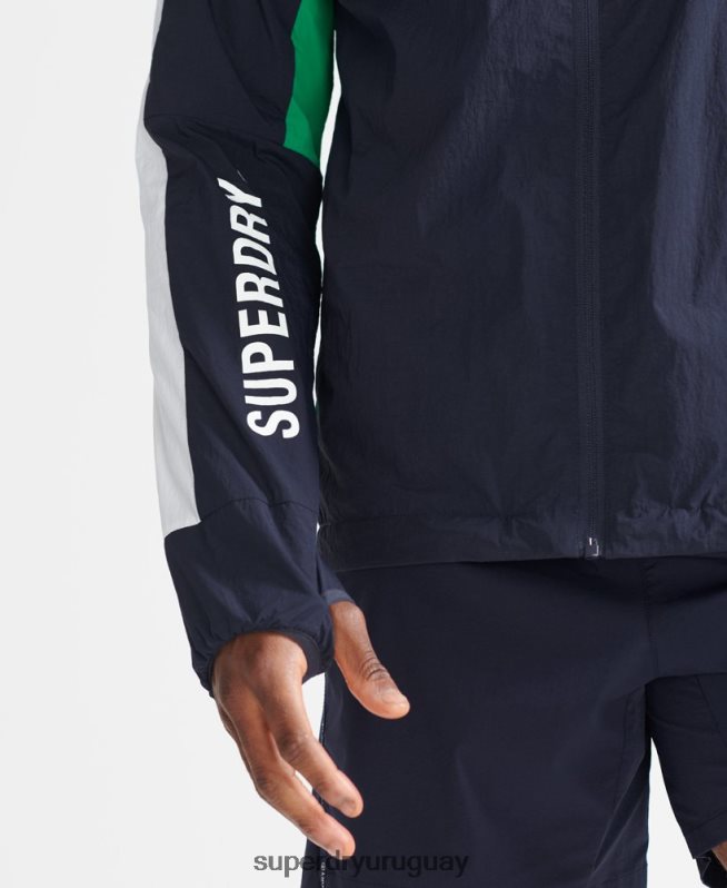 uy Superdry hombres correr chaqueta Armada DT2N8Z5400 ropa