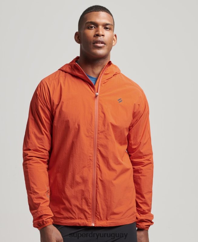 uy Superdry hombres correr chaqueta naranja DT2N8Z4545 ropa